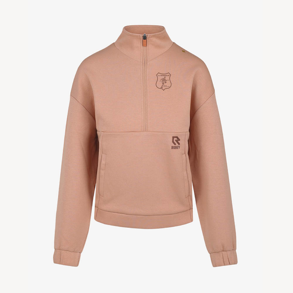 Off pitch cotton half zip (Dames) italian clay